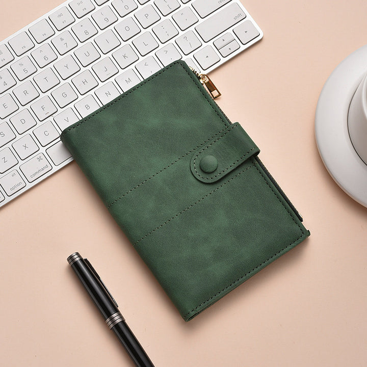 Premium Leder Reißverschluss Journal Organizer Karnz
