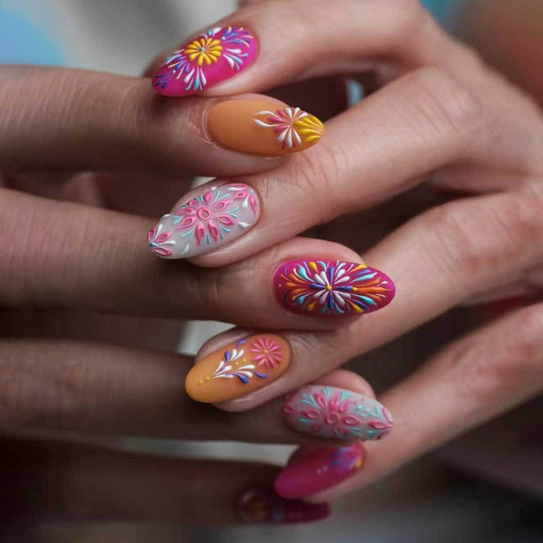 Kreatives Blumen-Acryl-Nagelkunst-Design-Kit