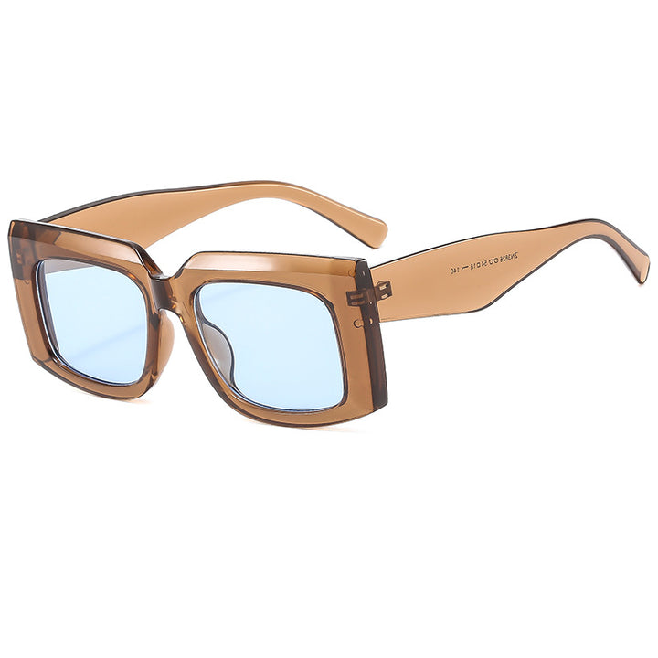 Damen Modische Sonnenbrille mit markantem quadratischem Rahmen und UV-Schutz Karnz