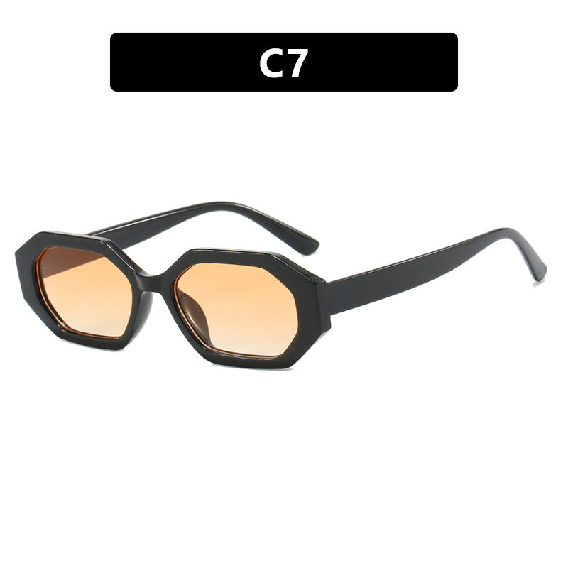 Damen auffällige Sonnenbrille im modernen achteckigen Design Karnz