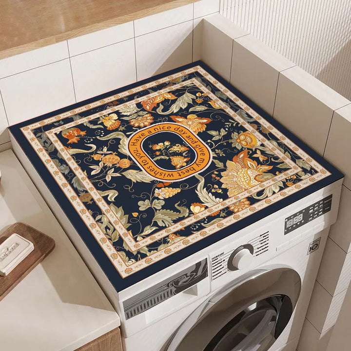 Vintage Floral Decorative Laundry Mat Karnz