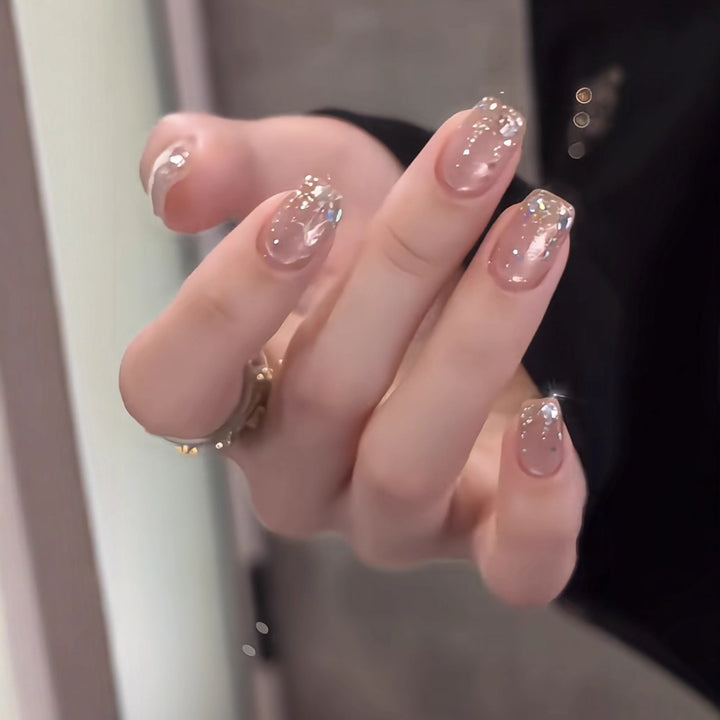 Künstlerisches Glitzer-Press-On-Nagel-Set Karnz