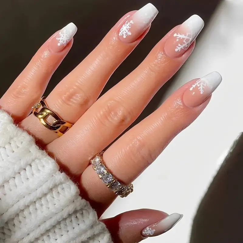 Schneeflocke Acryl Nagelkunst Karnz