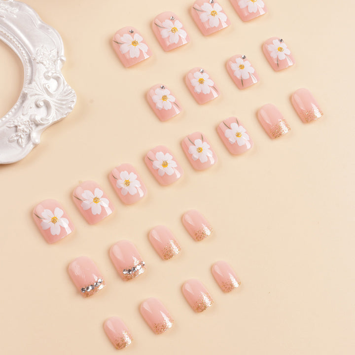 Blumenmuster Press-On Nagelkunst Tipps Karnz