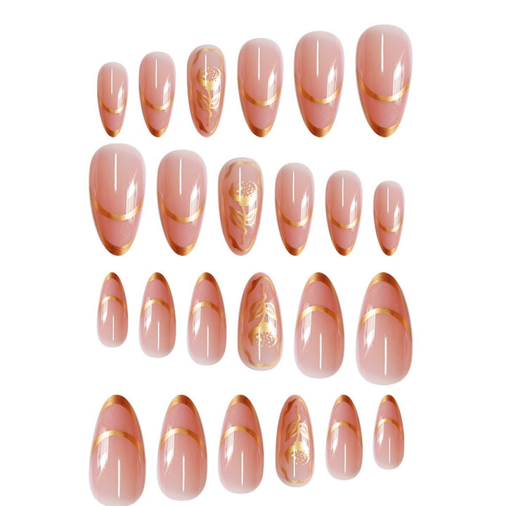 Elegantes Floral Press-On-Nagelset Karnz 1787913793