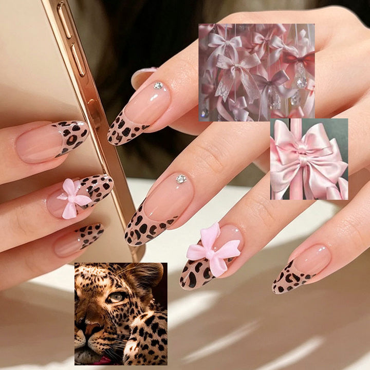 Stylische Tierdruck Press-On Nagelspitzen Karnz
