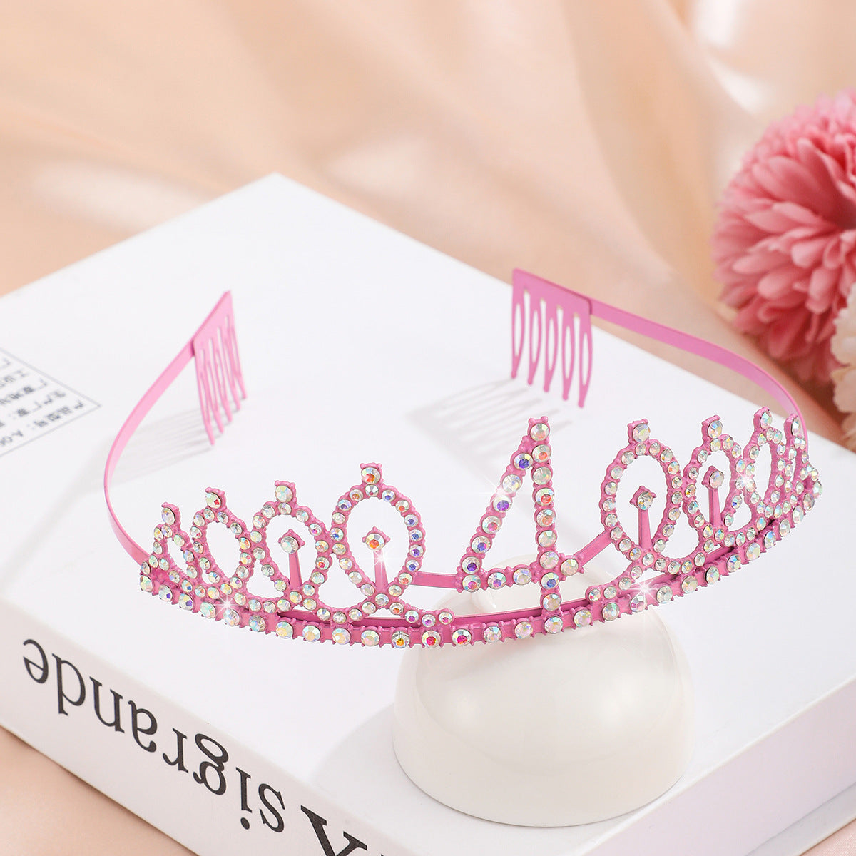 Mädchen Glitzernde Geburtstagskrone mit Sash Karnz