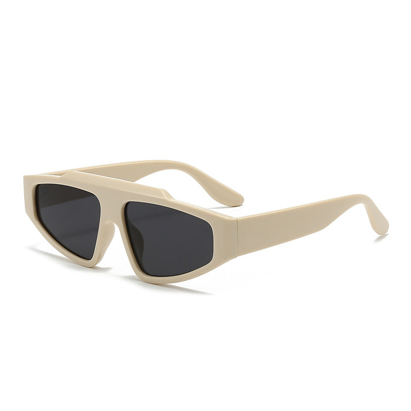 Damen futuristische Designer-Sonnenbrille mit markantem Rahmen Karnz