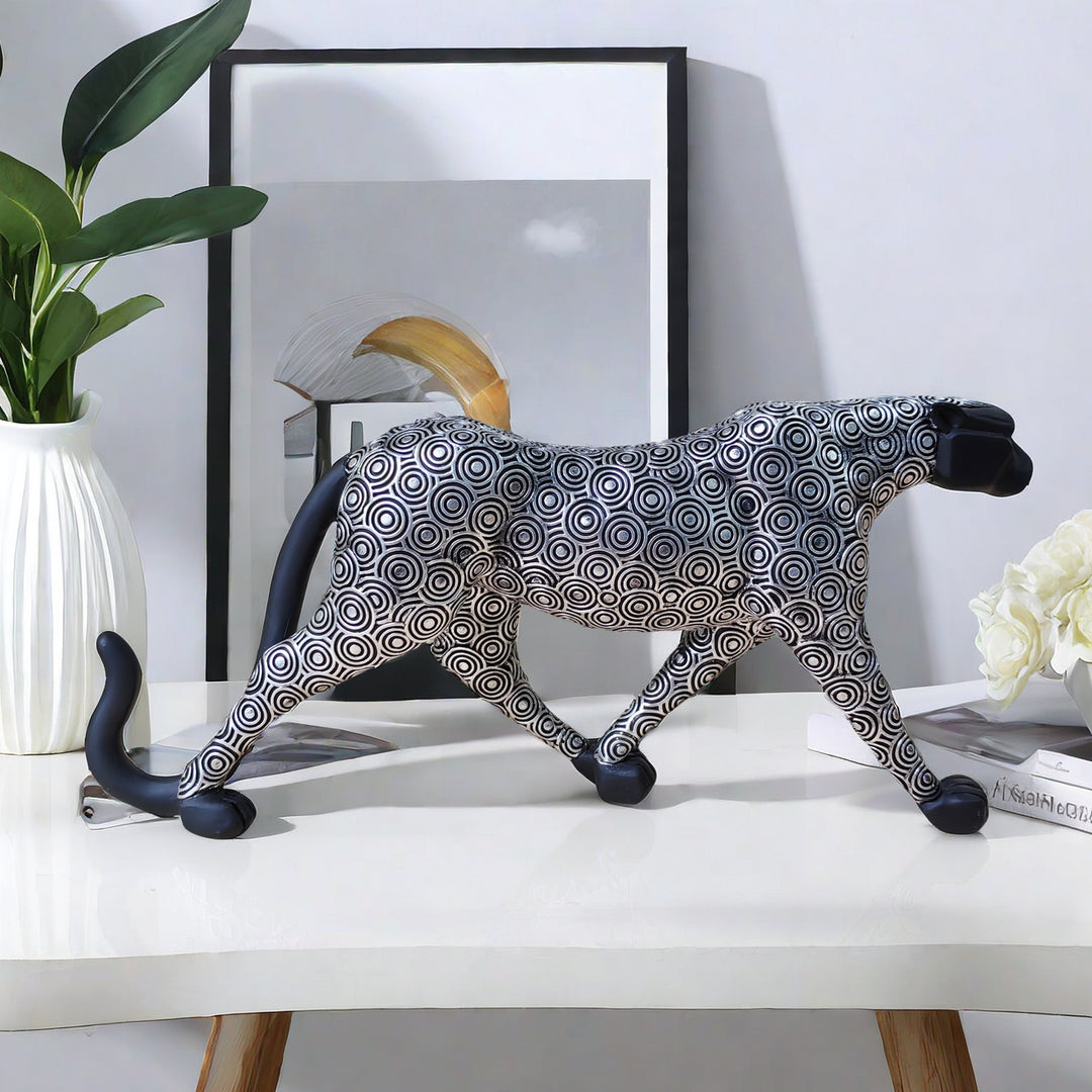Künstlerische Dekorative Wildkatze Skulptur Karnz