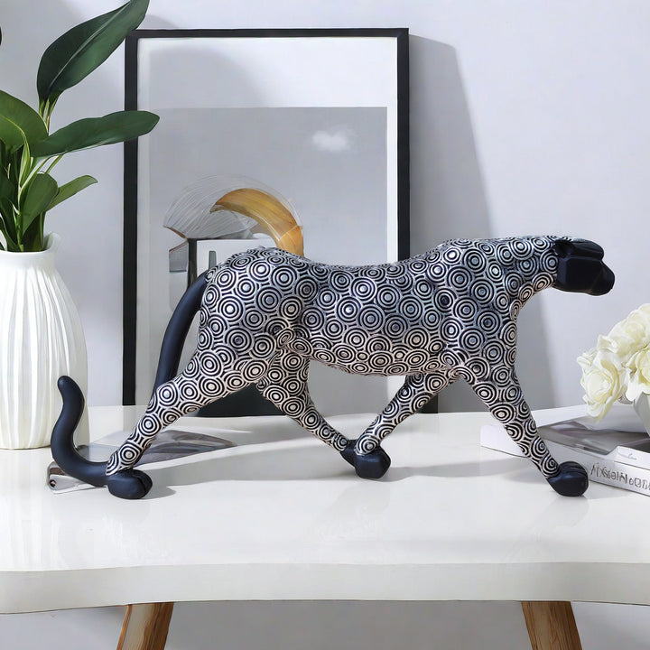 Künstlerische Dekorative Wildkatze Skulptur Karnz