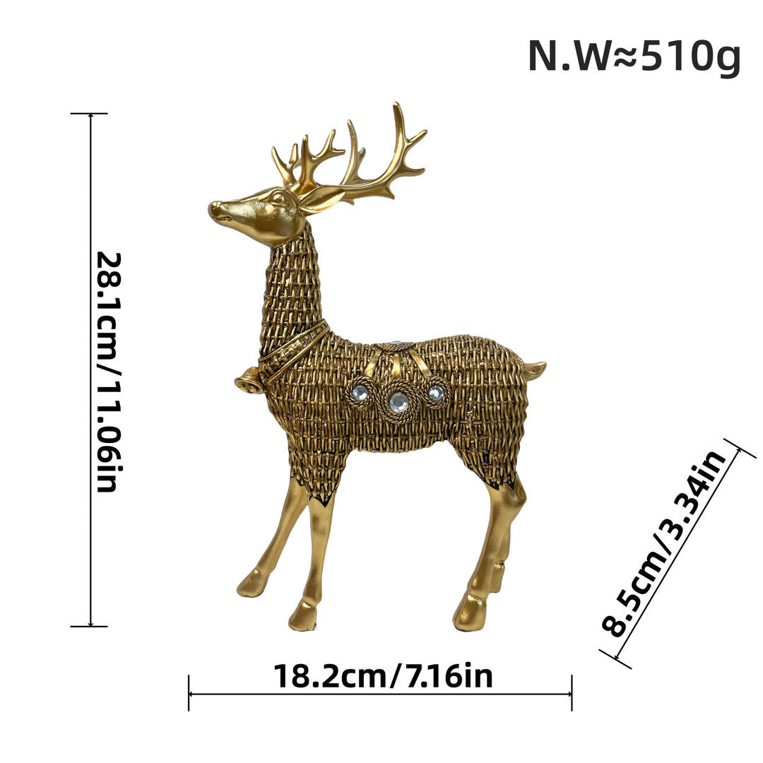 Dekorative Hirschfigur mit Glitzerdetails Karnz