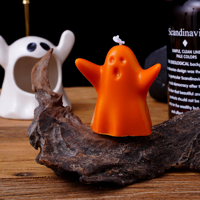 Mini Ghost Skulpturale Sojawachskerze mit Baumwolldocht