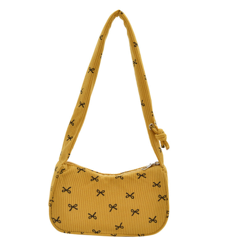 Stylische Mini-Korduroy-Crossbody-Tasche