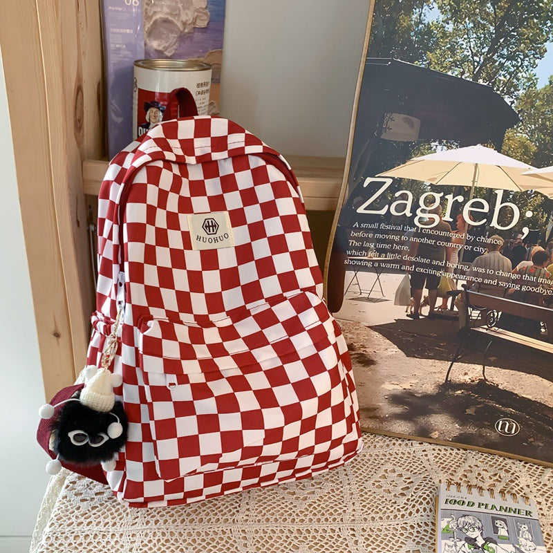 Stylischer karierter Rucksack