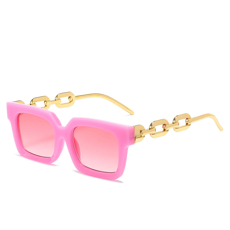 Damen modische Sonnenbrille mit einzigartigem Kettenelement Karnz