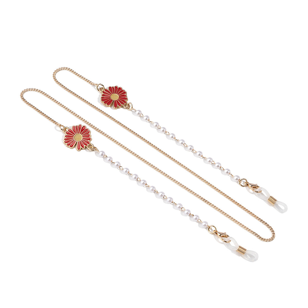 Blumen Design Brillen Kette Karnz