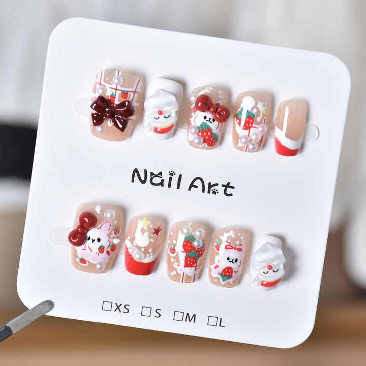 Verspielt Charakter-Themen Press-On Nagelkunst Karnz
