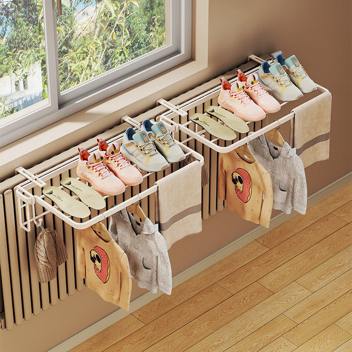 Radiator-Top Zusammenklappbarer Schuh- und Wäsche-Trockenständer