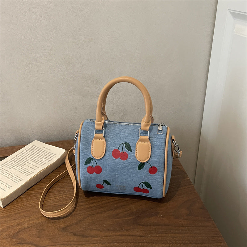 Stylische Kirschen Druck Handtasche