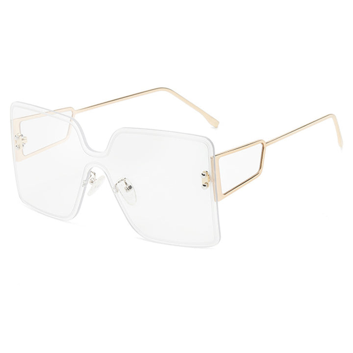 Damen oversized Geometric Sonnenbrille Karnz