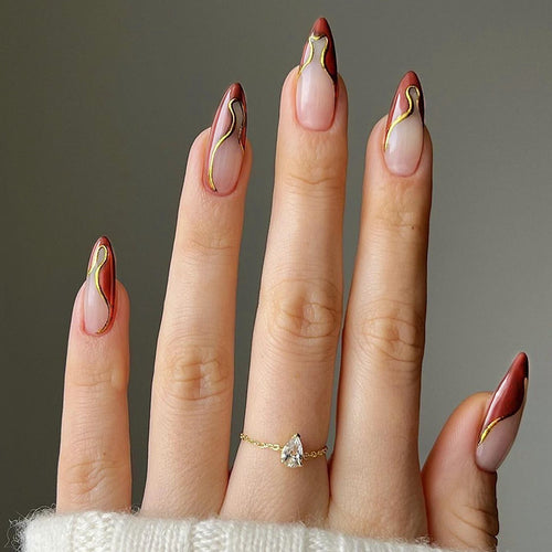 Künstlerisches Nageldesign-Set mit elegantem Schwirldesign Karnz