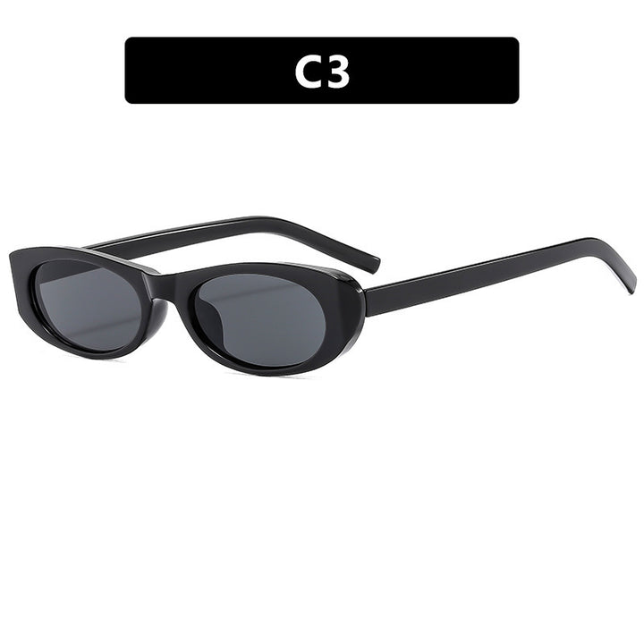 Damen modische Sonnenbrille im eleganten Ovalrahmen Karnz