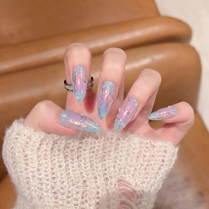 Iridescent Press-On Nagelset Karnz