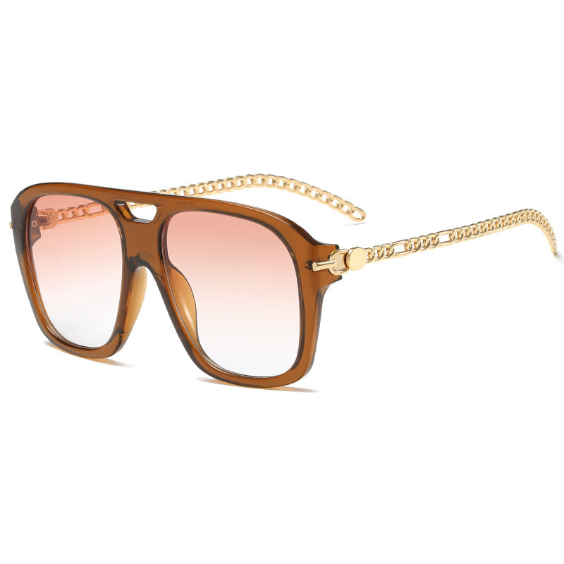Damen Luxuriöse Sonnenbrille mit einzigartigem Kettenrahmen Karnz
