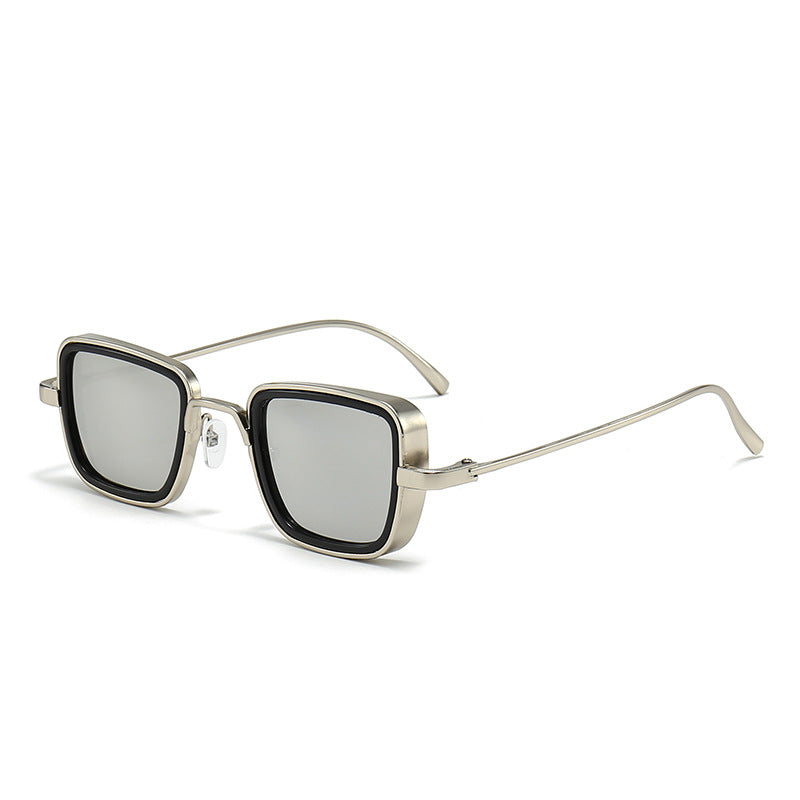 Damen stilvolle quadratische Sonnenbrille mit elegantem Metallrahmen Karnz