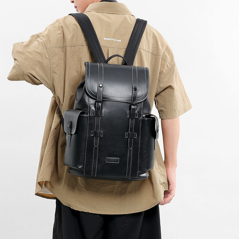 Multi-Fach Leder Rucksack