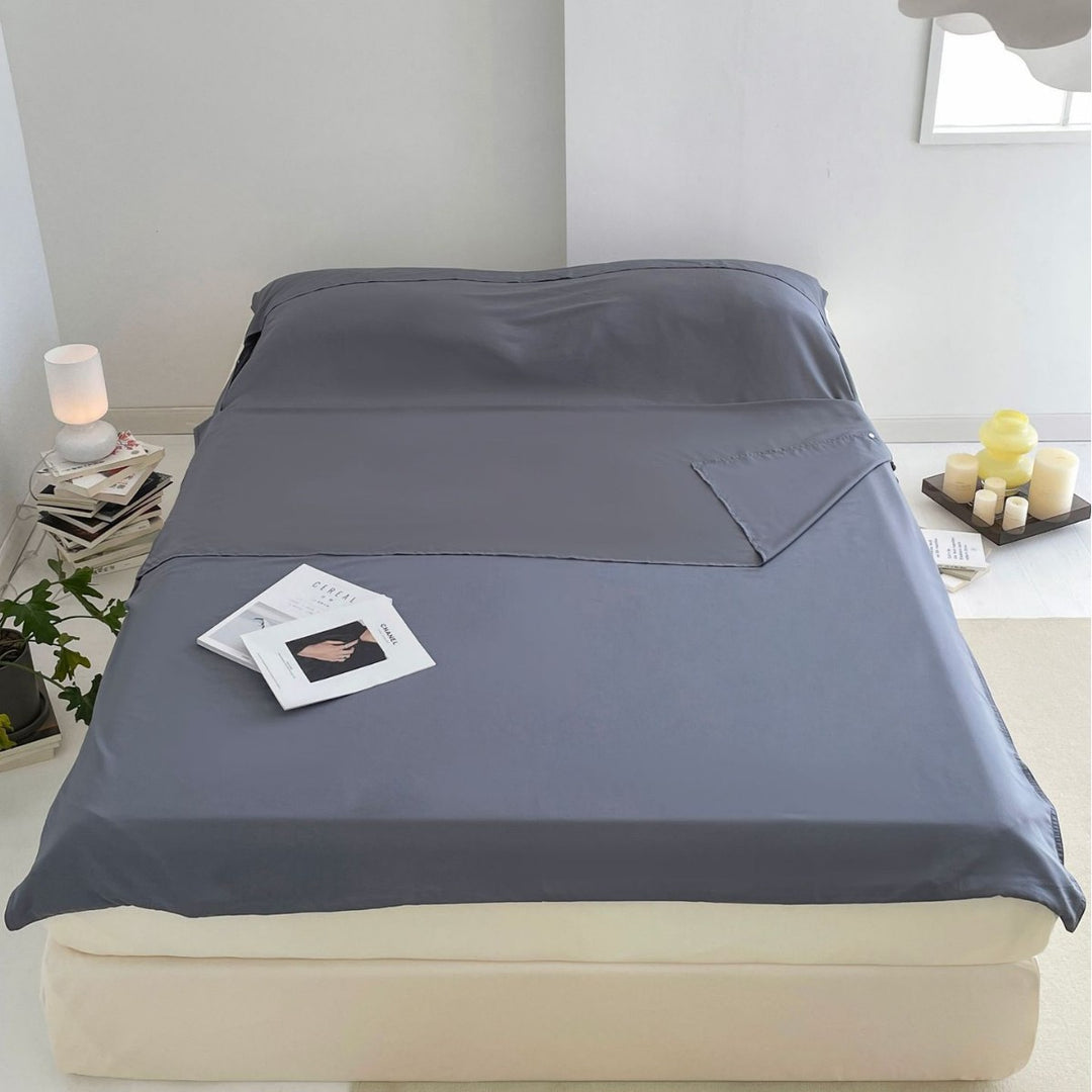 Premium-Mikrofaser-Bettlaken-Set mit Spannbettlaken & Oberlaken, knitterarm und atmungsaktiv