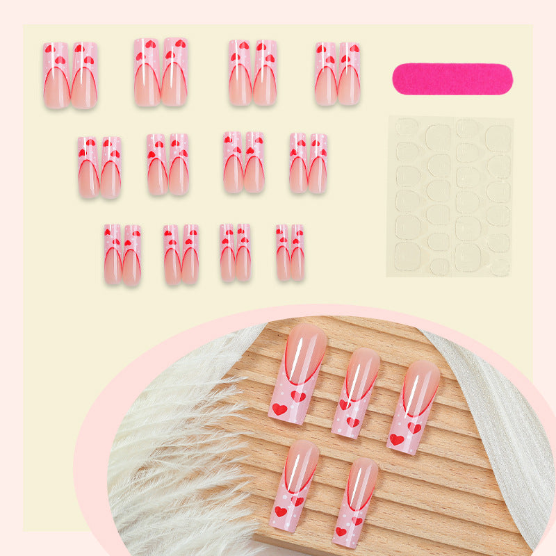 Herz-Design Druck-Nagelset Karnz