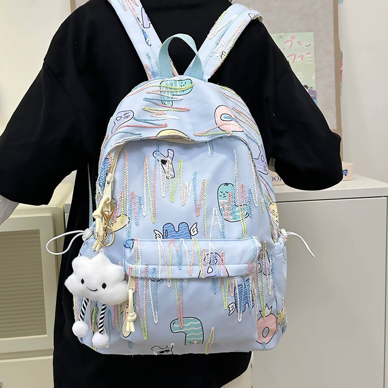 Spaß gemusterter Schulrucksack