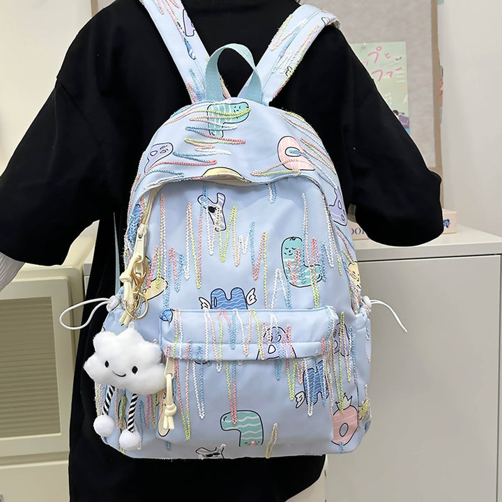 Spaß gemusterter Schulrucksack