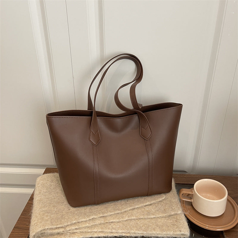 Schlichte Minimalistische Leder Tote Bag