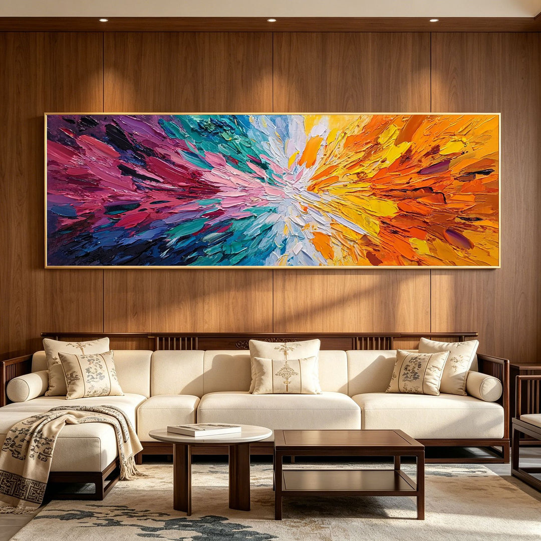 Abstrakte expressionistische Leinwandkunst für Innenräume
