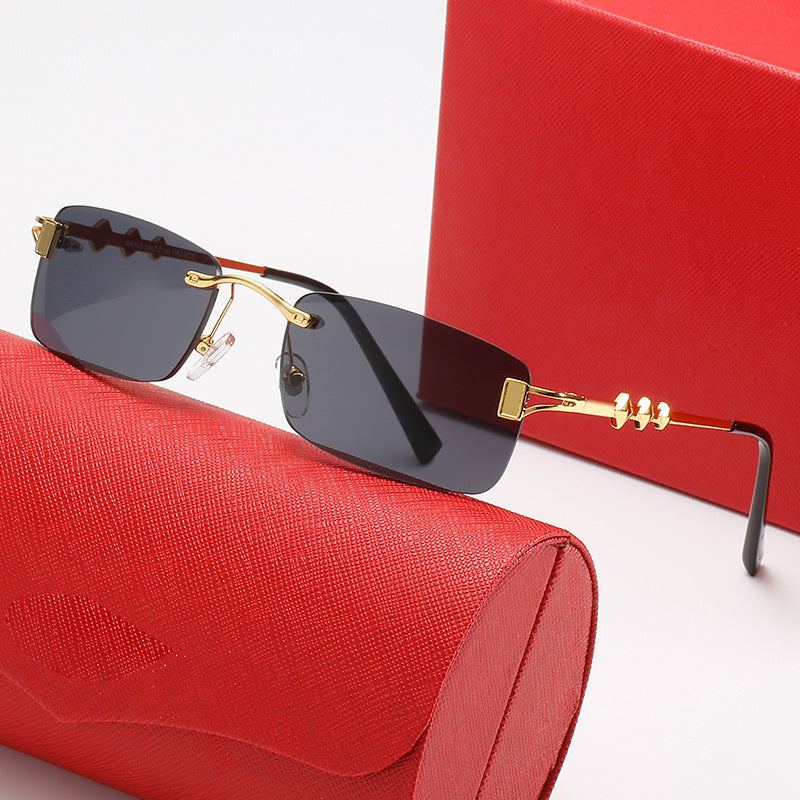 Damen modische Retro-Sonnenbrille mit luxuriösem Metallrahmen und polarisierenden Gläsern Karnz
