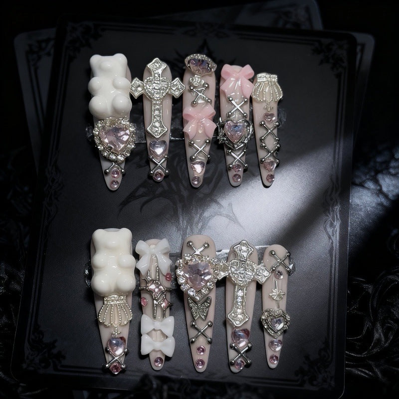 Dekorative Gothic Nagelkunst Clips