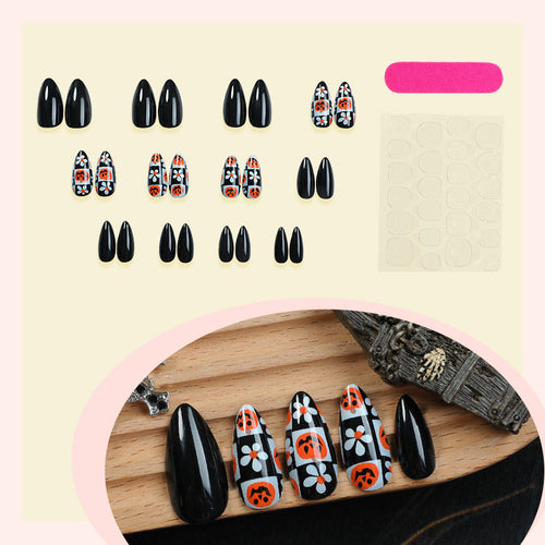 Halloween-Themen Press-On Nagelkunst Set