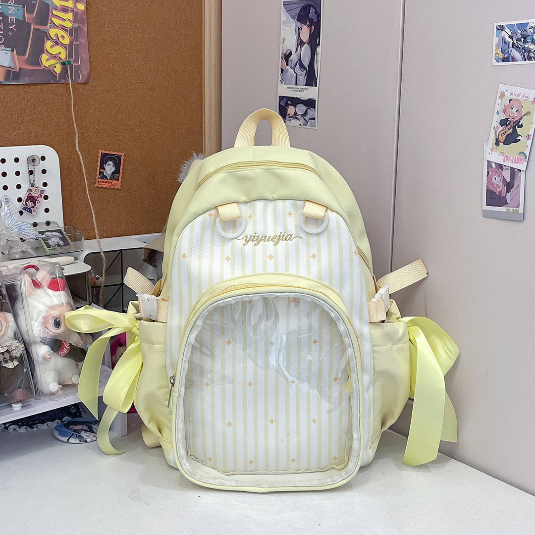 Stylische Gestreifte Transparente Rucksack