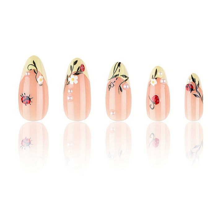Premium Floral Design Press-On Nails Karnz