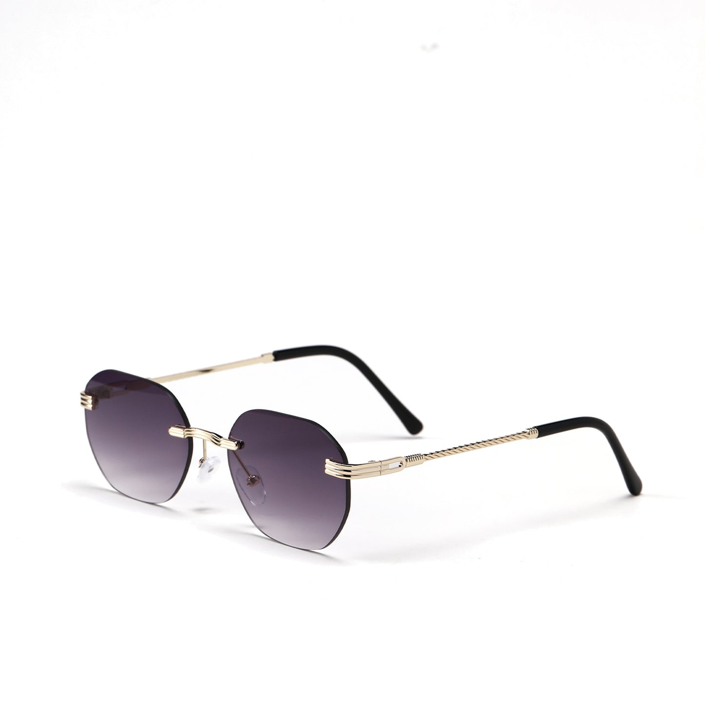 Damen geometrische Sonnenbrille mit elegantem Metallrahmen Karnz