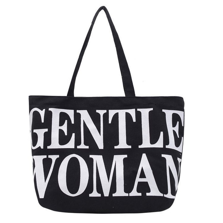 Modische Baumwolltasche mit Auffälligem Schriftzug Karnz