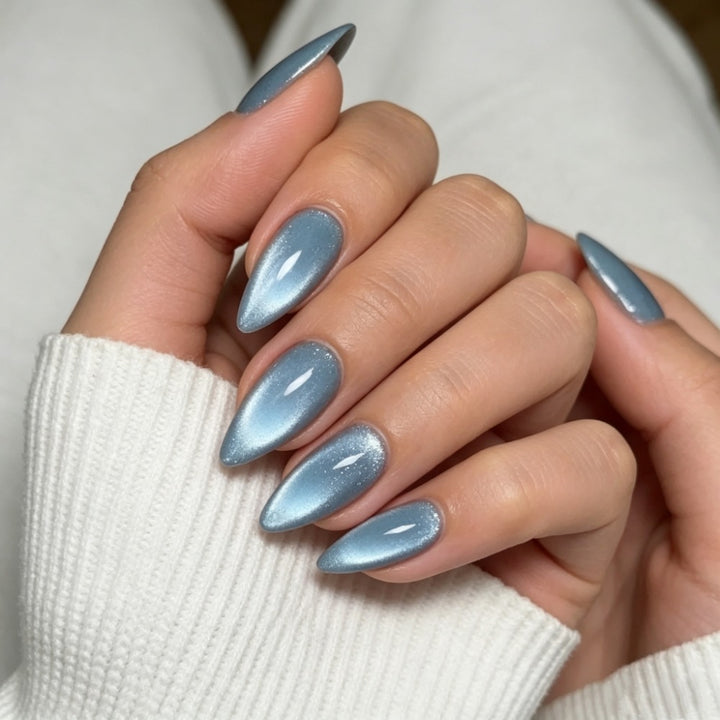 Stiletto Press-On Nail Set mit glänzendem Farbverlauf-Finish Karnz