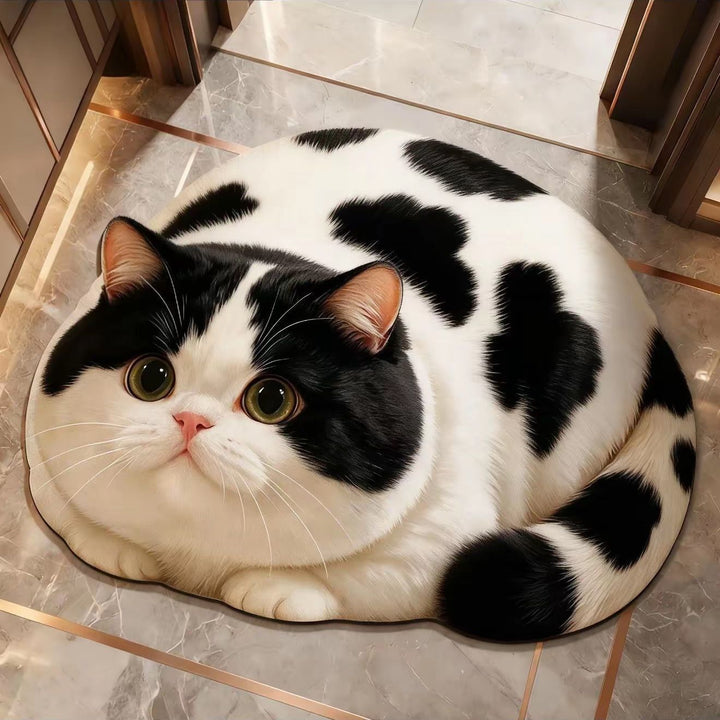 Katzenmotiv rutschfester Badezimmerteppich