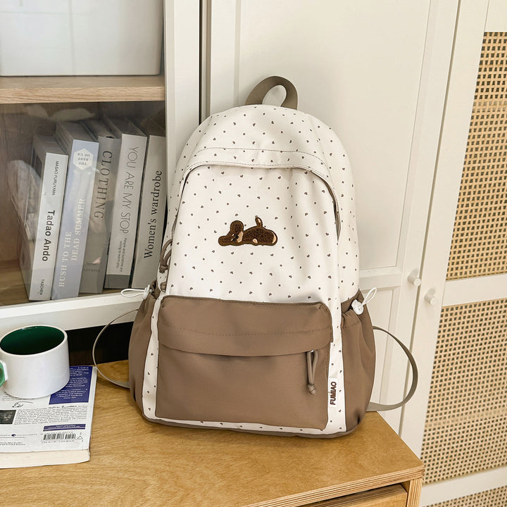 Verspielter gepunkteter animierter Rucksack Karnz
