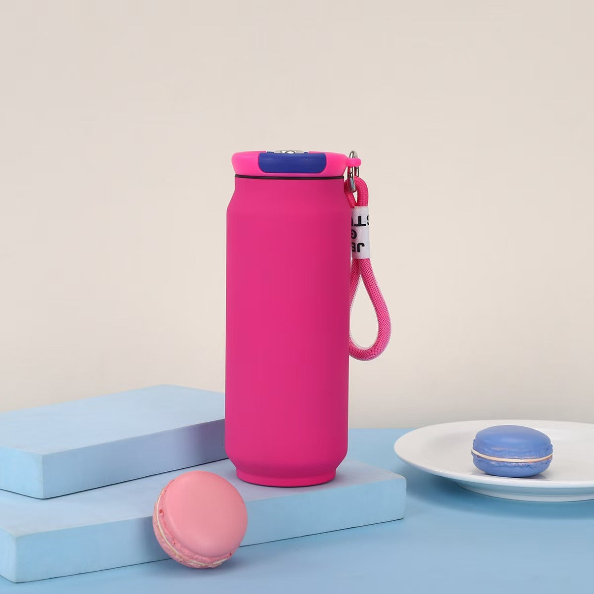 Damen isolierte Wasserflasche mit praktischem Tragegriff Karnz