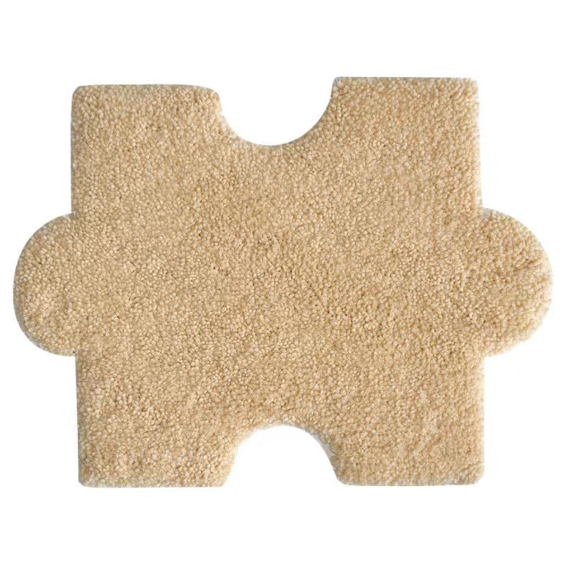 Weicher Plüsch-Badeteppich in Puzzleform