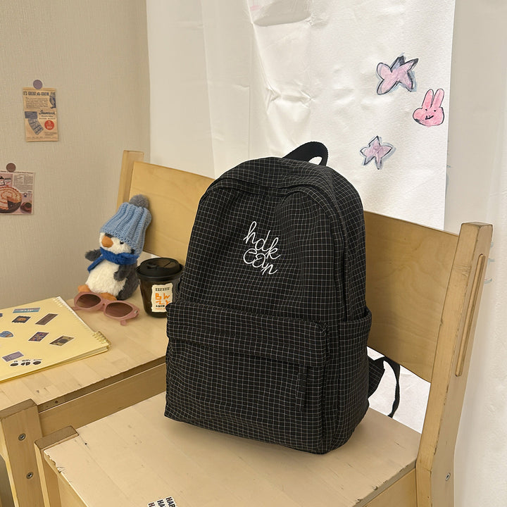 Lässiger kariert gemusterter Rucksack Karnz
