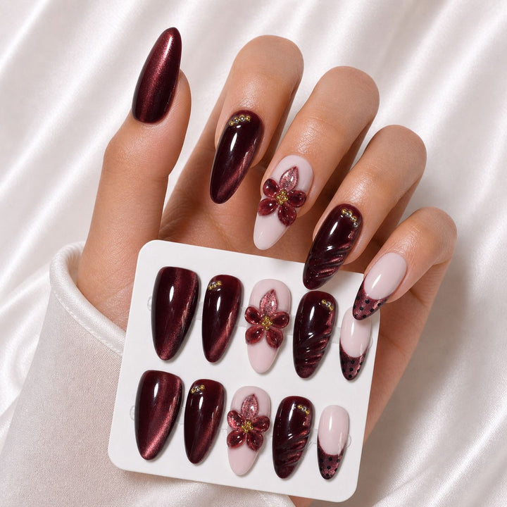 Kreatives Floral Nail Art Set Karnz